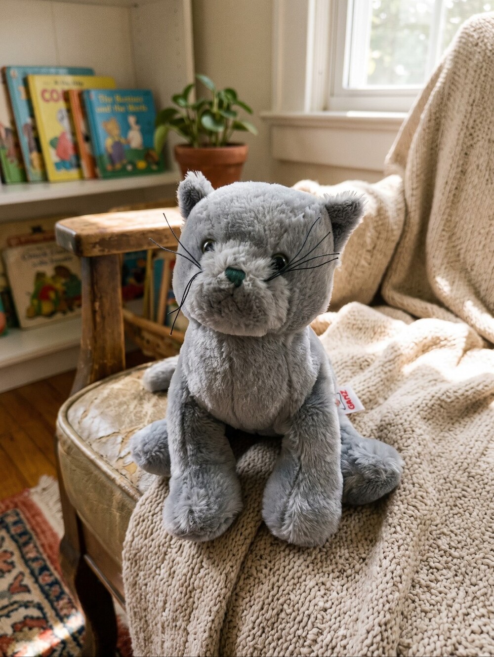 Ganz Webkinz Charcoal Cat Plush Y2K Vintage Toy HM152 Kidcore Catcore